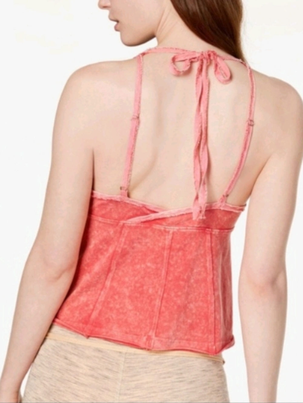 Free People Y2K We The Free Solid Mylo Tank Top Wine Pink Button Front Sz Xxs - Picture 2 of 9